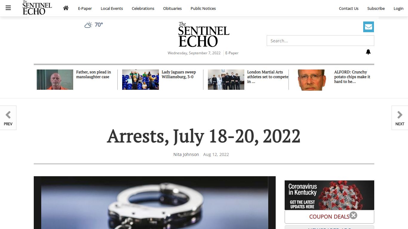 Arrests, July 18-20, 2022 | Public Record | sentinel-echo.com